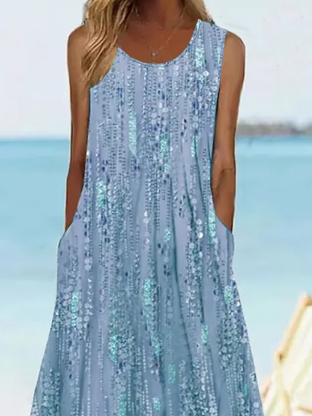 Vacation Loose Dress With No