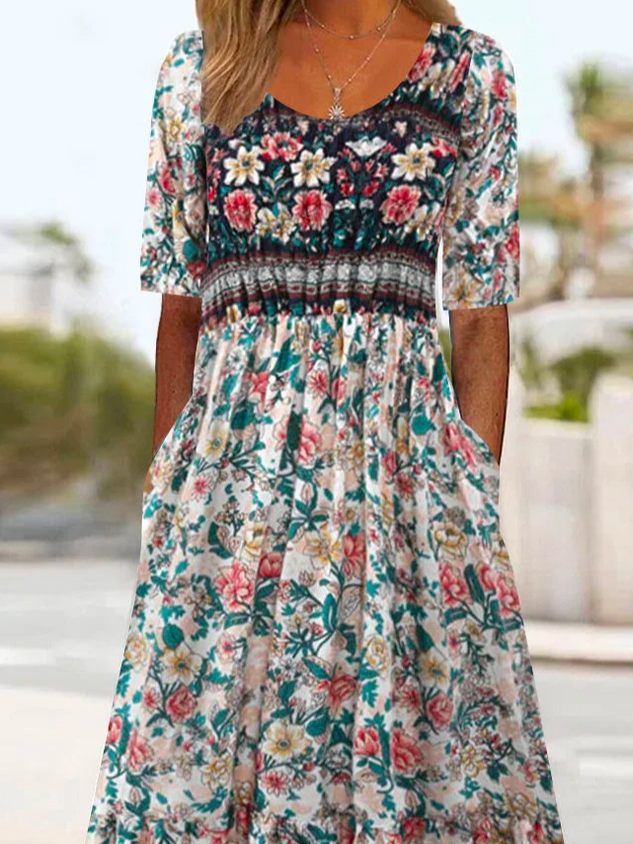 Crew Neck Loose Dress