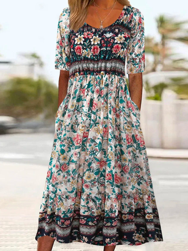 Crew Neck Loose Dress