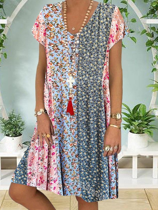 Loose Ditsy Floral Dress