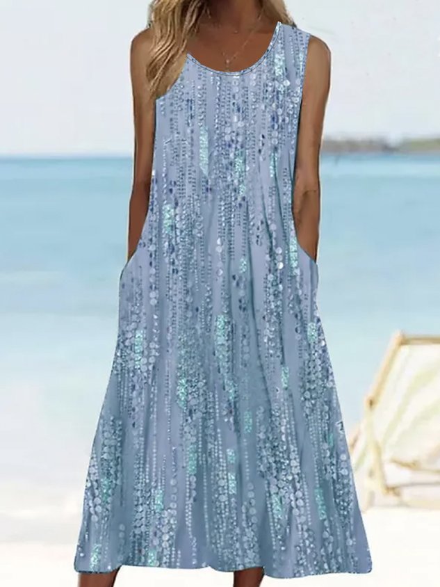 Vacation Loose Dress With No