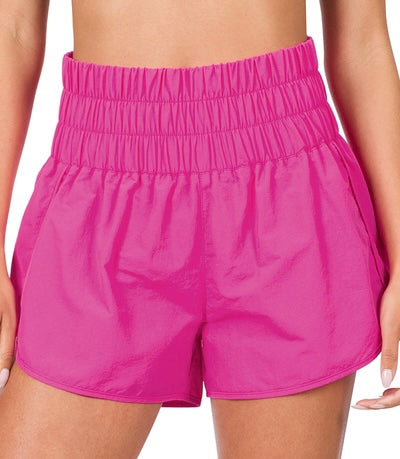 Smocked Waist Athletic Shorts