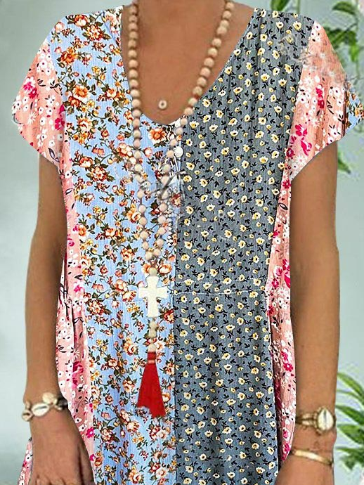 Loose Ditsy Floral Dress