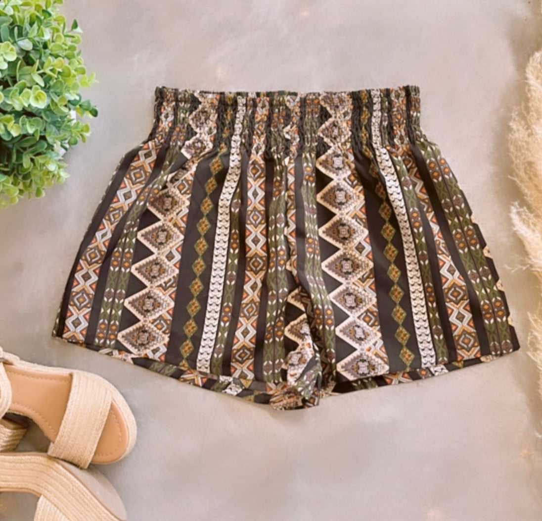 Smocked Waist Shorts