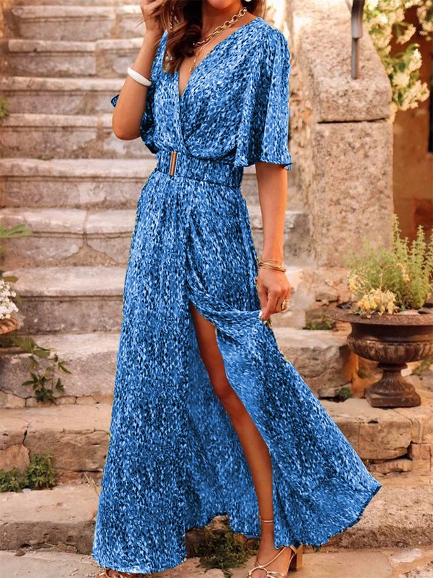 Vacation Disty Short Sleeve Dress
